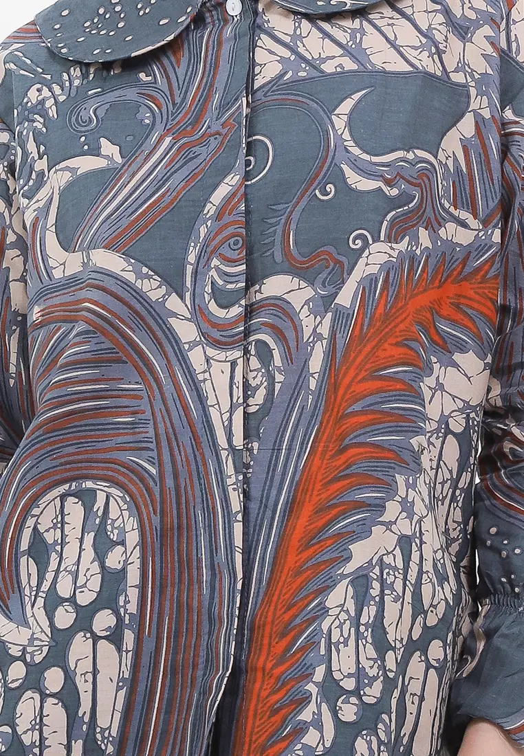 Wulu Blouse Batik Premium Wanita Casual Modern