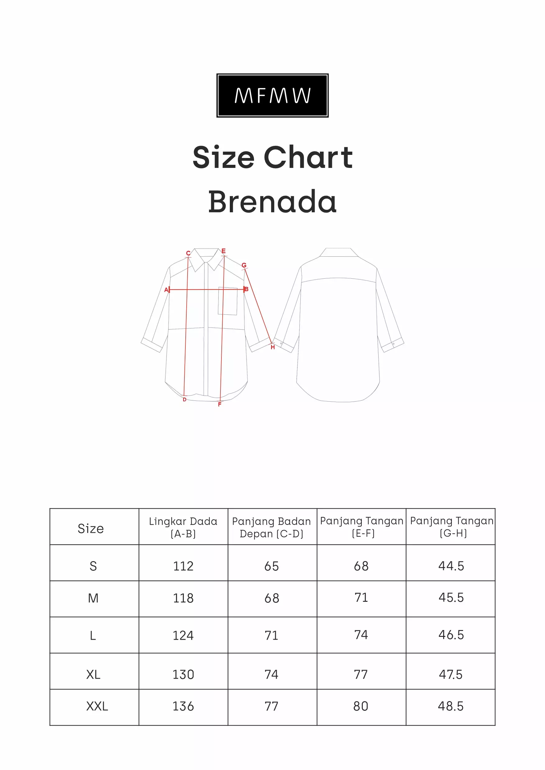 MFMW Brenada Atasan Kemeja White Kombinasi Purple