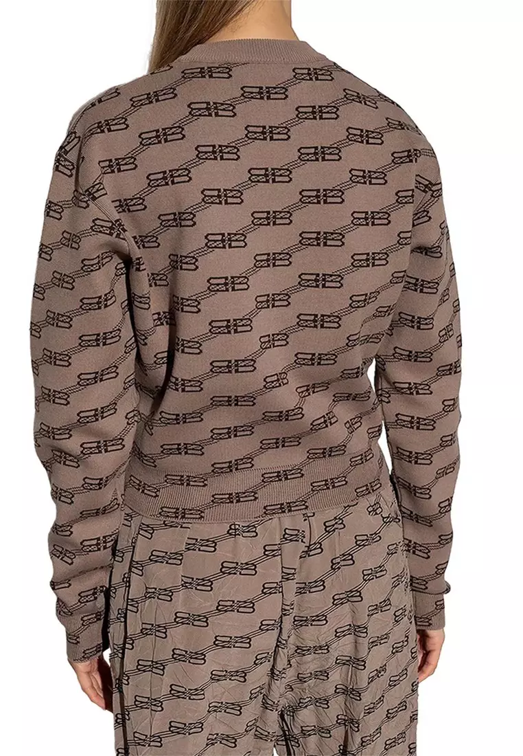 BALENCIAGA Balenciaga BB Monogram Sweater in Brown 2024 | Buy 
