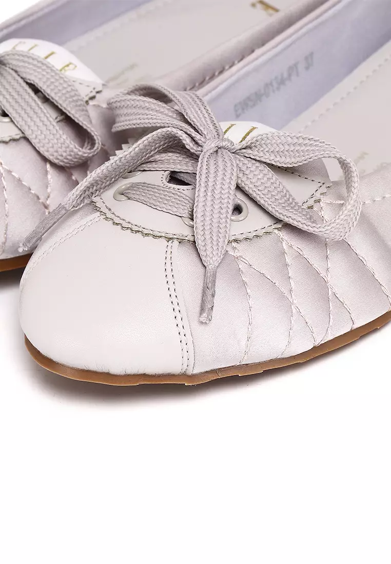 Young Comfy Fit Footbed Microfiber Leather Ballet Sneakers