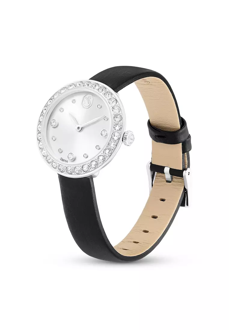 Marsha Buy Swarovski Matrix Tennis watch, Swiss Made, Leather strap