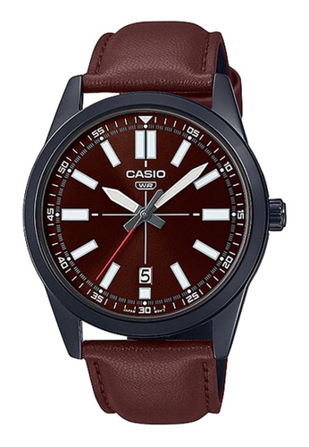 CASIO brown Casio Analog Leather Dress Watch (MTP-VD02BL-5E) CFE52AC75676A5GS_1