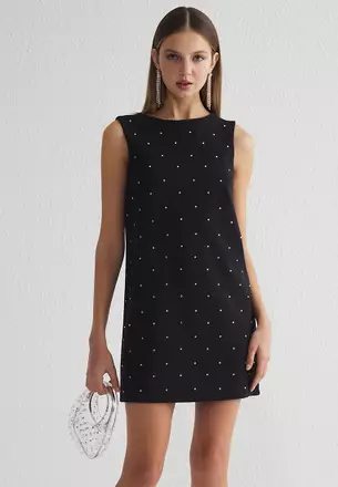 Sleeveless Black Mini Dress @ ZALORA Singapore