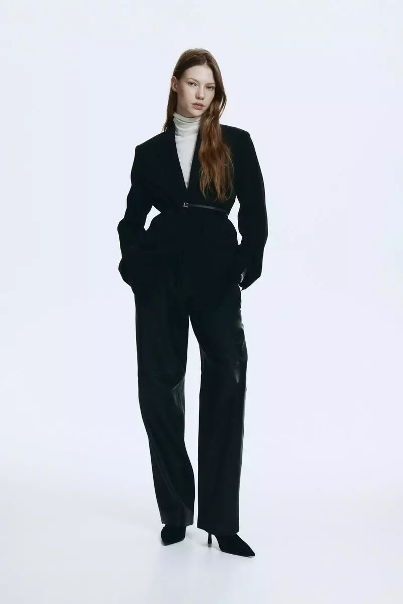 Belted blazer