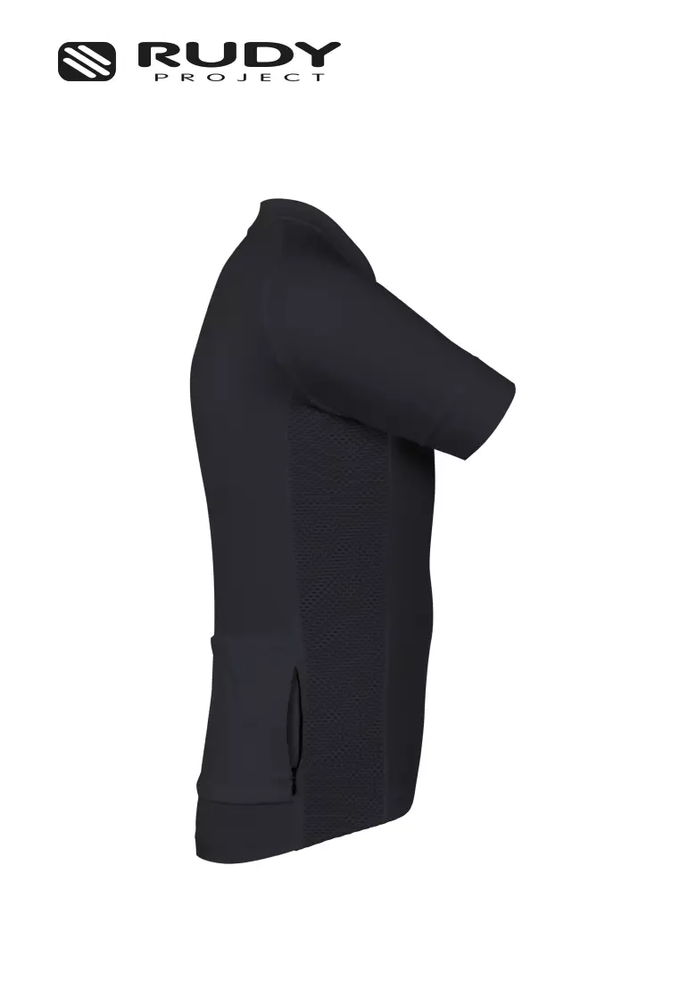 Core Emblem Cycling Jersey – Black | Breathable Performance Apparel