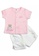 Toffyhouse white and pink Toffyhouse Daddy's Princess T-shirt & Shorts Set 38386KAB8C3109GS_1