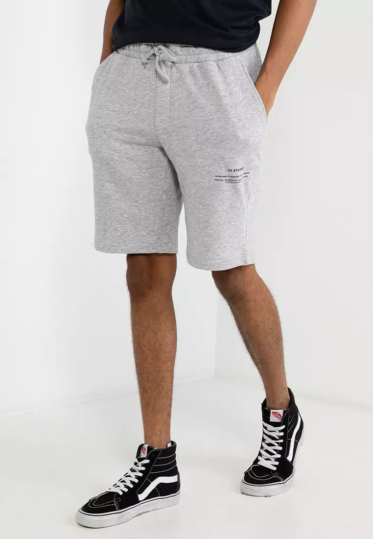 Men grey online sweat shorts