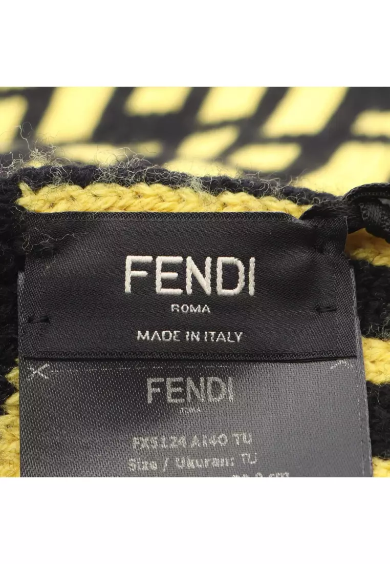 小物 FENDI Monogram Scarf Made in Italy Buy Fendi Pre-Loved Fendi FF logo Scarf all-over pattern wool