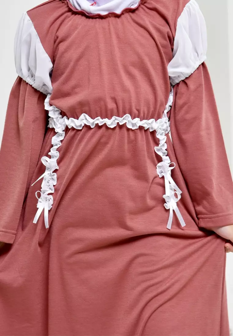 Rabbani - Baju Muslim Anak Gamis Bani Batuta Yala Exclusive Dusty Pink