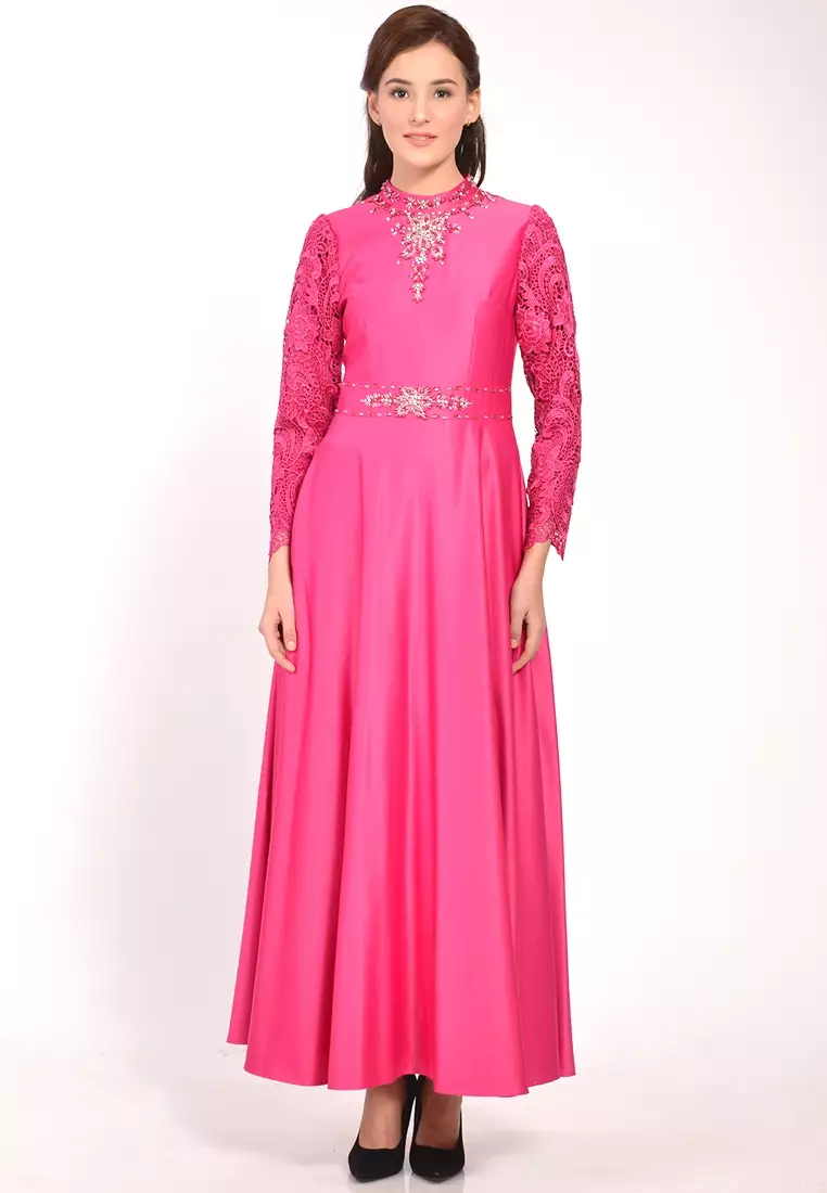 Bibiq Gamis Brokat Satin