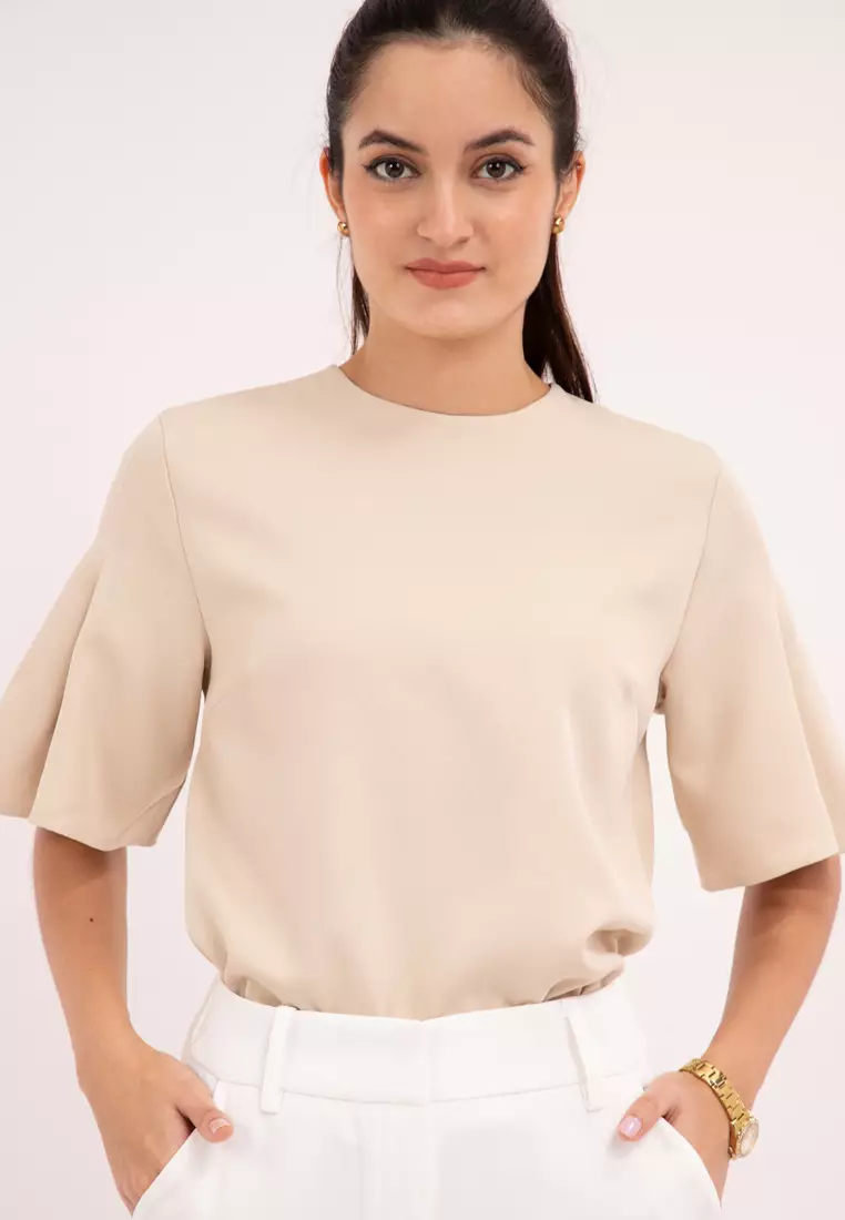Danica Pleated Sleeves Blouse