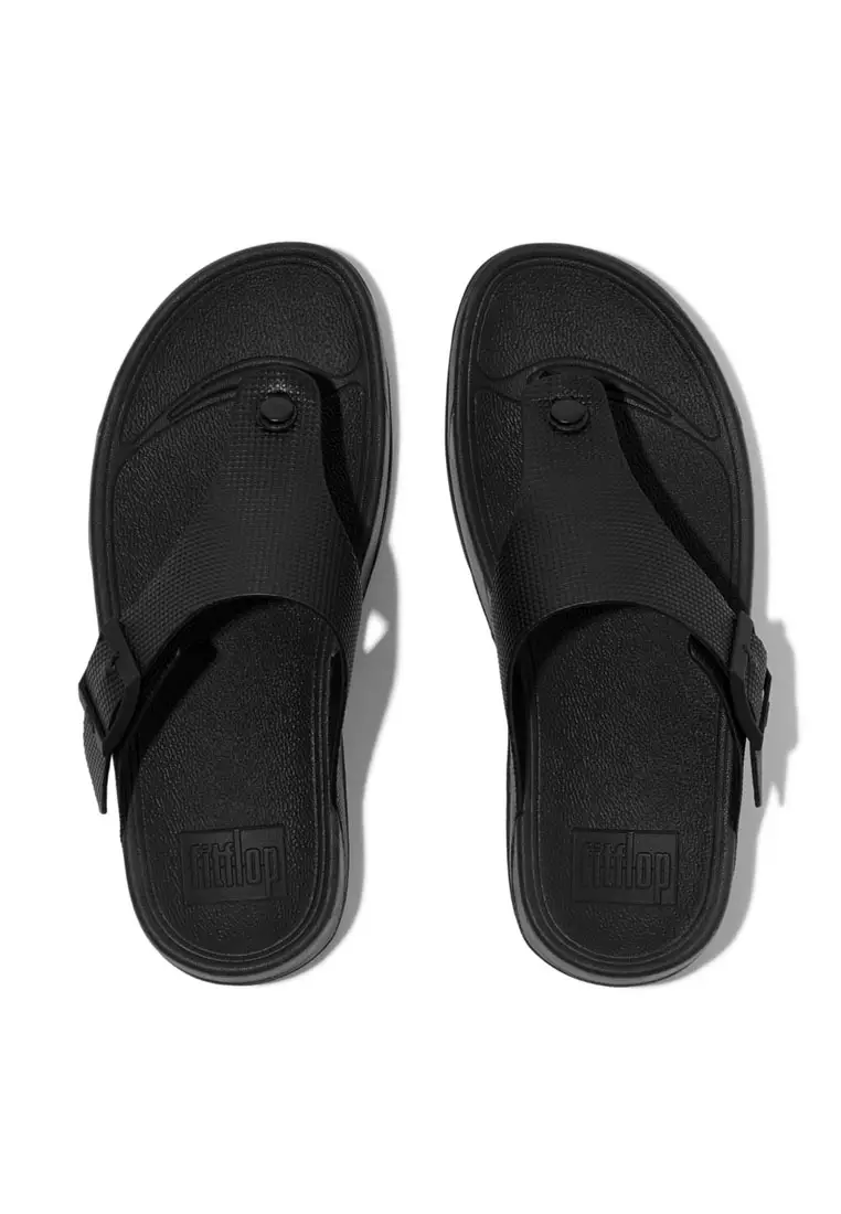 Buy FitFlop TRAKK Men's Buckle Embossed-Leather Toe-Post Sandals