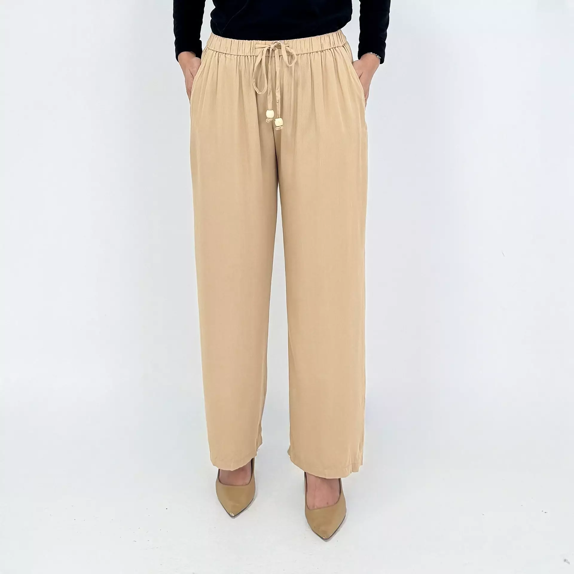 Celana Panjang Muslim Wanita - Tania Cotton Basic Daily Pants