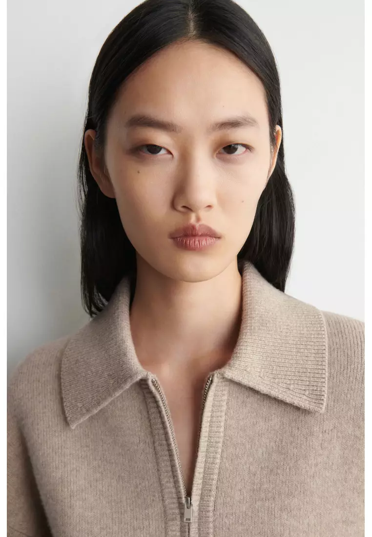 CROPPED KNITTED MERINO WOOL JACKET