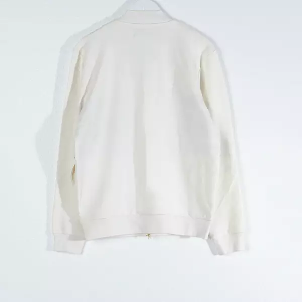 Jaket FRED PERRY STRIPE CENTER BROWN NAVY IVORY WHITE ZIP TRACK JACKET 100% ORIGINAL