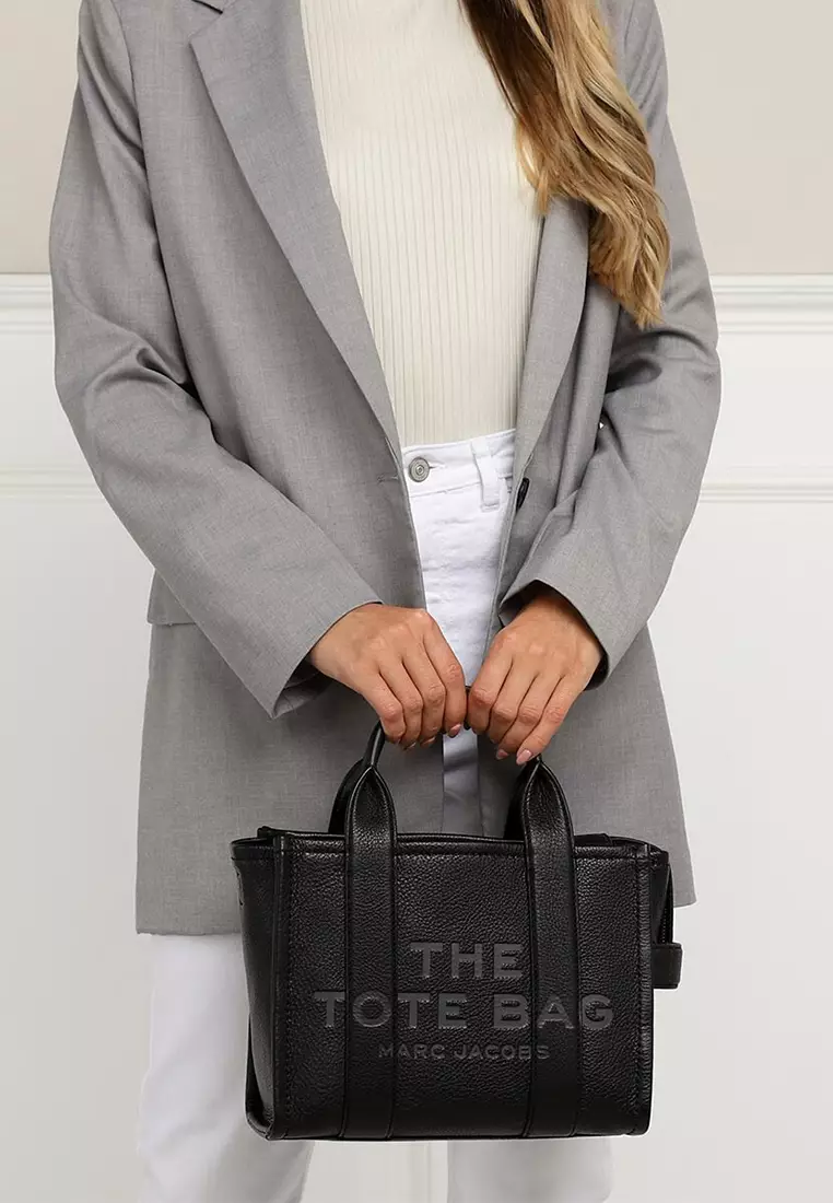 Leather The Tote Small Traveler Tote Bag H009L01SP21 Black