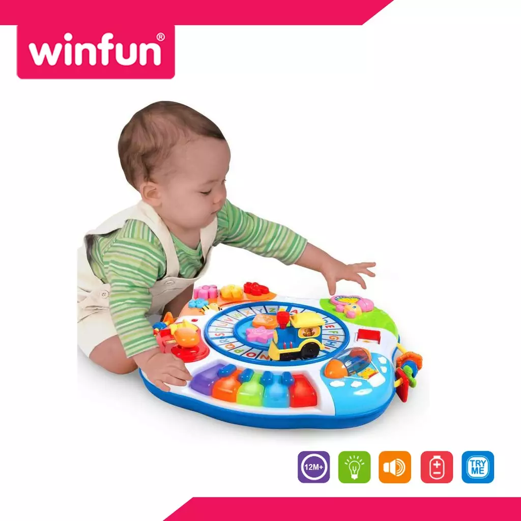 Jual Winfun Letter Train Piano Activity Table Mainan Edukasi