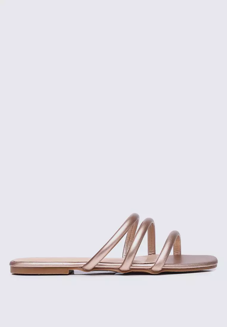 Discount on My Ballerine  shoes - SKU: My Ballerine Nevaeh Comfy Sandals In Rose Gold