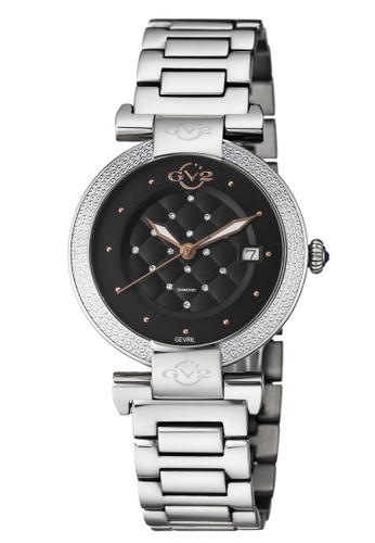 Gevril silver GV2 Berletta Women's Black Dial Stainless Steel Watch 11EF9ACCF02F6BGS_1