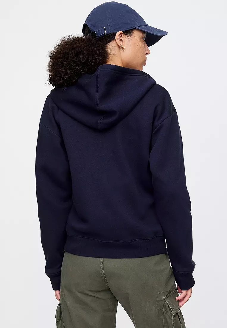 Relaxed Logo Zip Hoodie