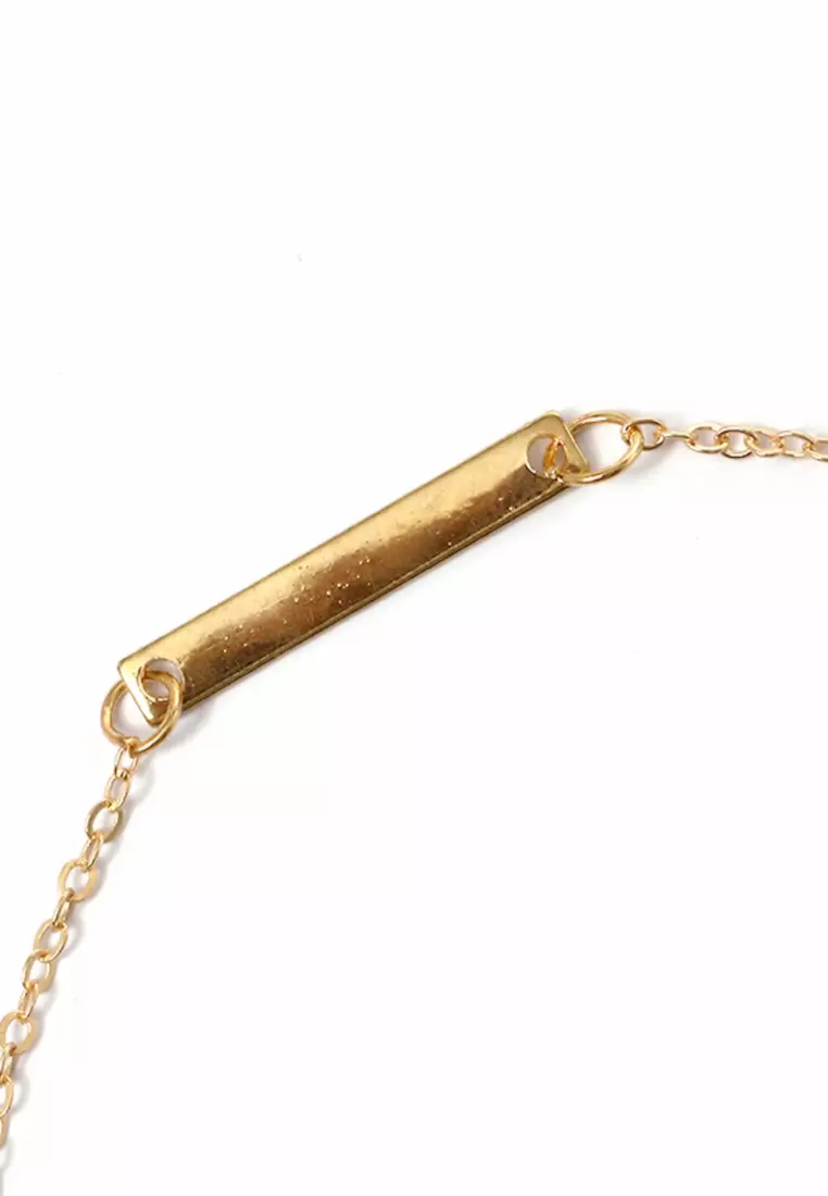 Gelang Kaki Pentagram Perhiasan Aksesoris Fashion Wanita Gold - 3