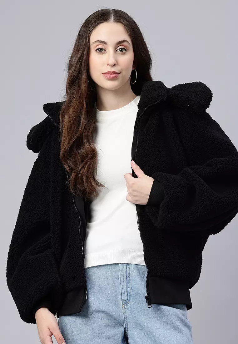 Buy London Rag Black Faux Fur Hooded Jacket 2025 Online ZALORA
