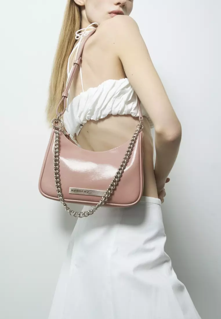 SAGE Vegan Leather Crossbody Bag Blossom Pink