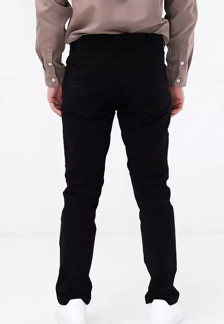 Colored Long Pants Slim Tapered Stretch