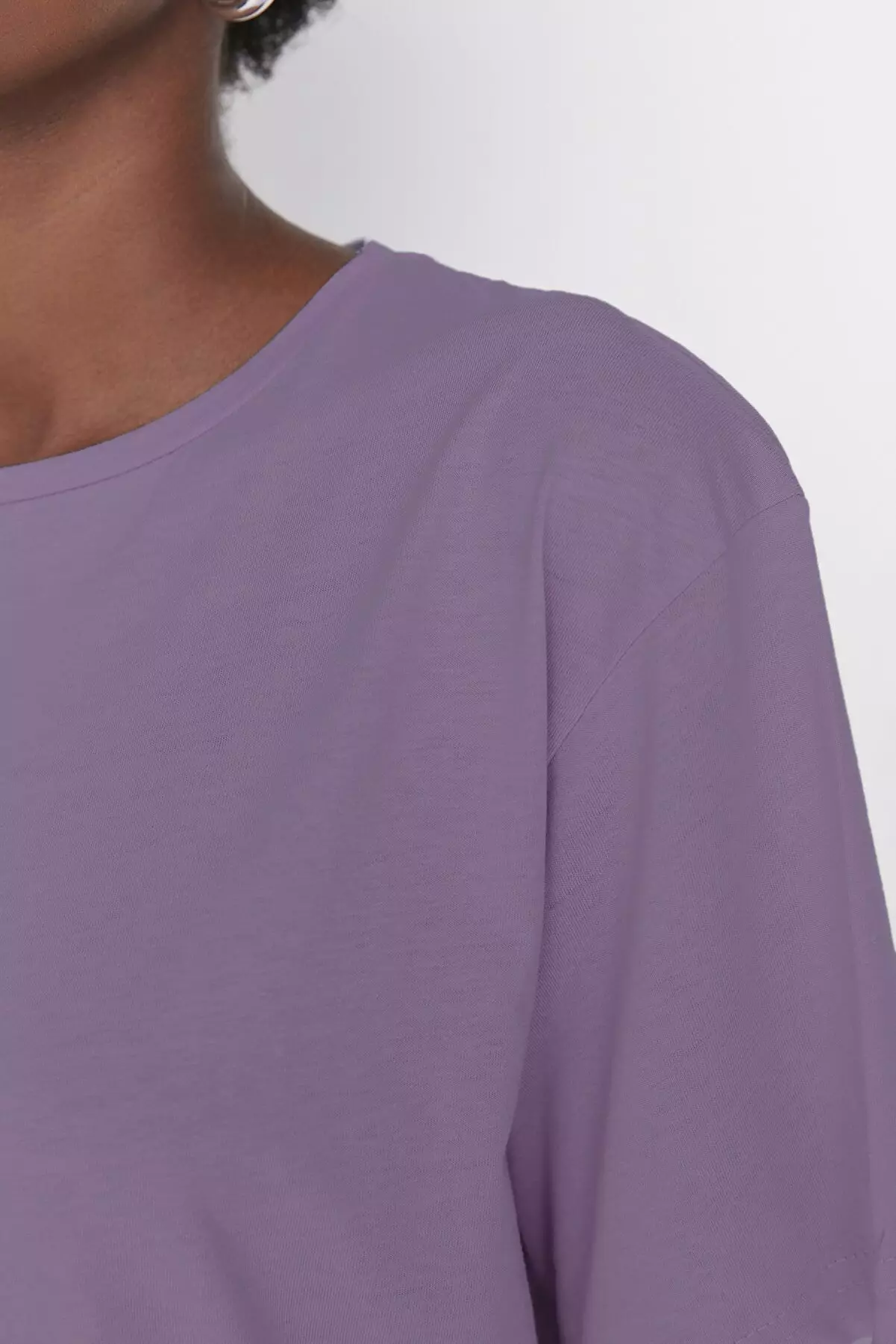 Crew Neck Boyfriend Knitted T-Shirt