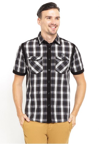 Jual Lgs Lgs Slim Fit Kemeja Fashion Flanel Hitam Original Zalora Indonesia