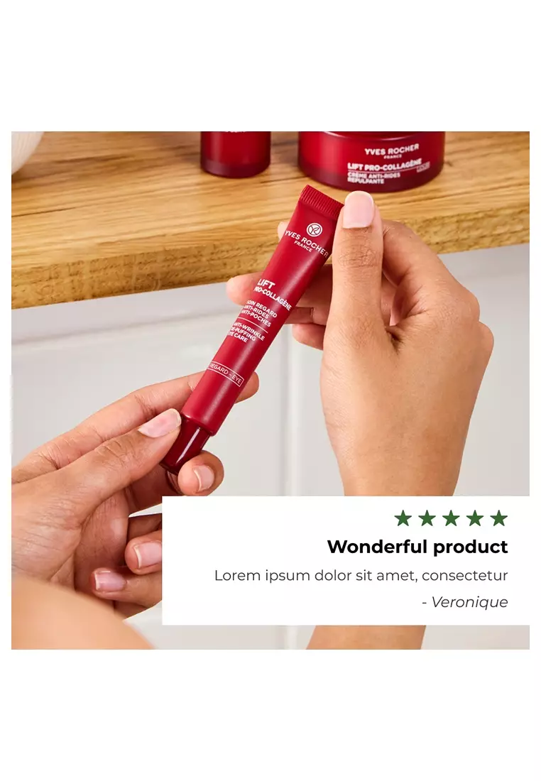 Anti Wrinkle De-Puff Eye Cream with Plant Collagen & Hyaluronic Acid-14ml All Skin Types