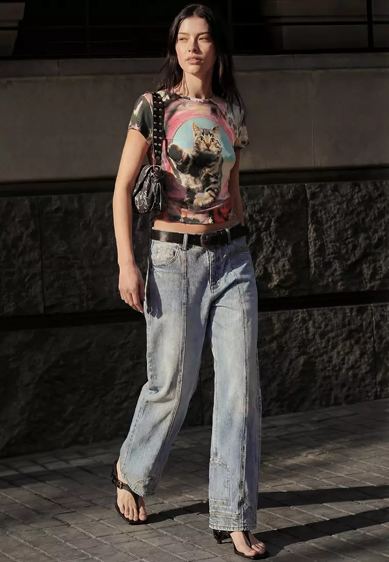 PRINTED CAT T-SHIRT