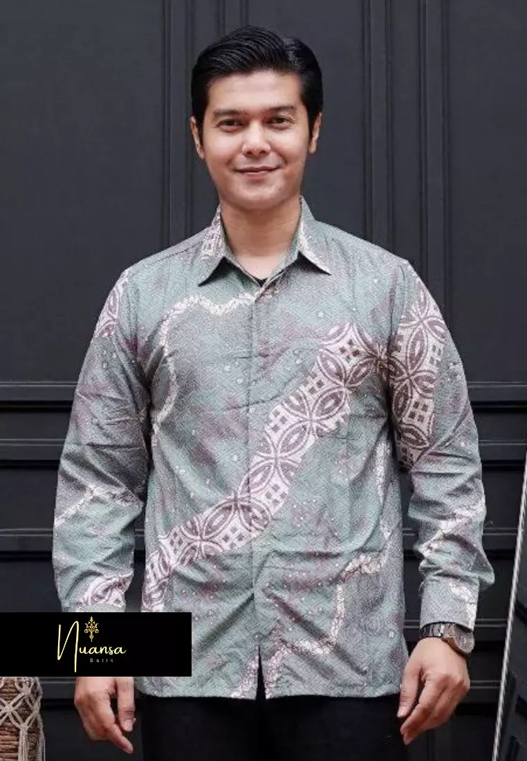 Obaid Kemeja Batik Exclusive Premium Pria Casual Modern Lengan Panjang