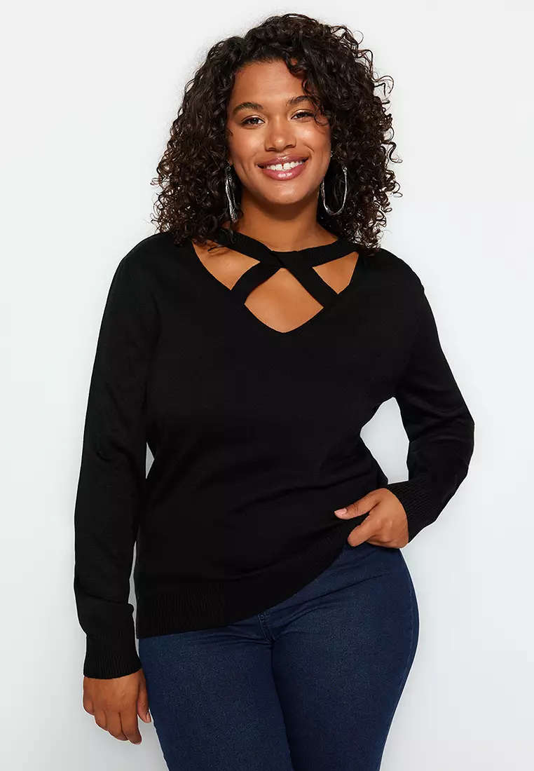 Plus size knitwear online cheap