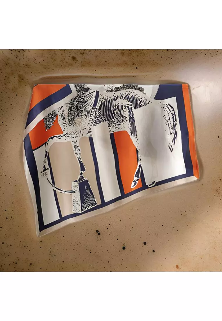 Luxury Silk Ladies' Large Scarf, Sun-Proof Crepe Satin, Premium Souvenir.