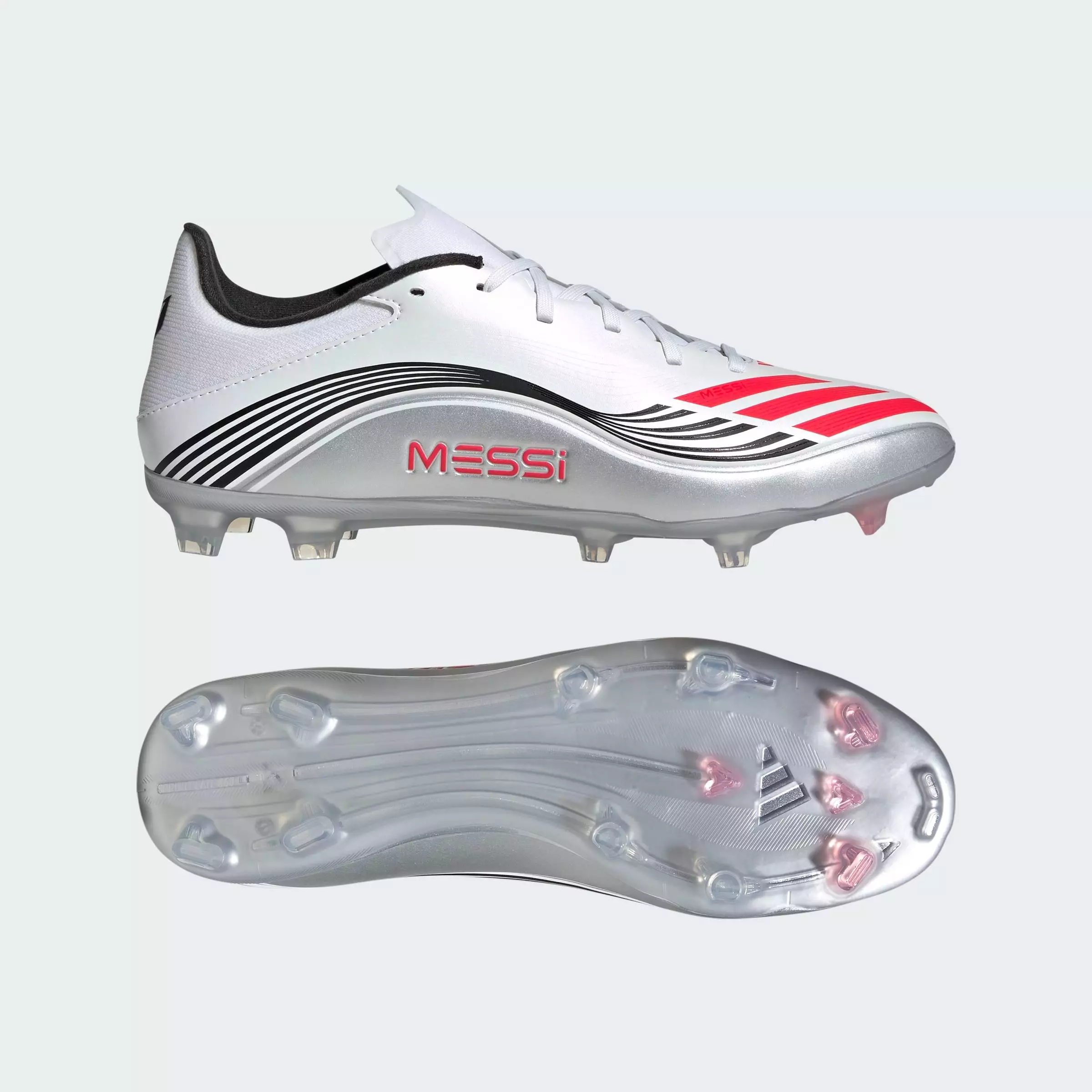 Football F50 Messi League Firm/Multi-Ground Boots Unisex White JP7446