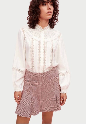 Maje white Broderie Anglaise Shirt BE7DCAA307A648GS_1