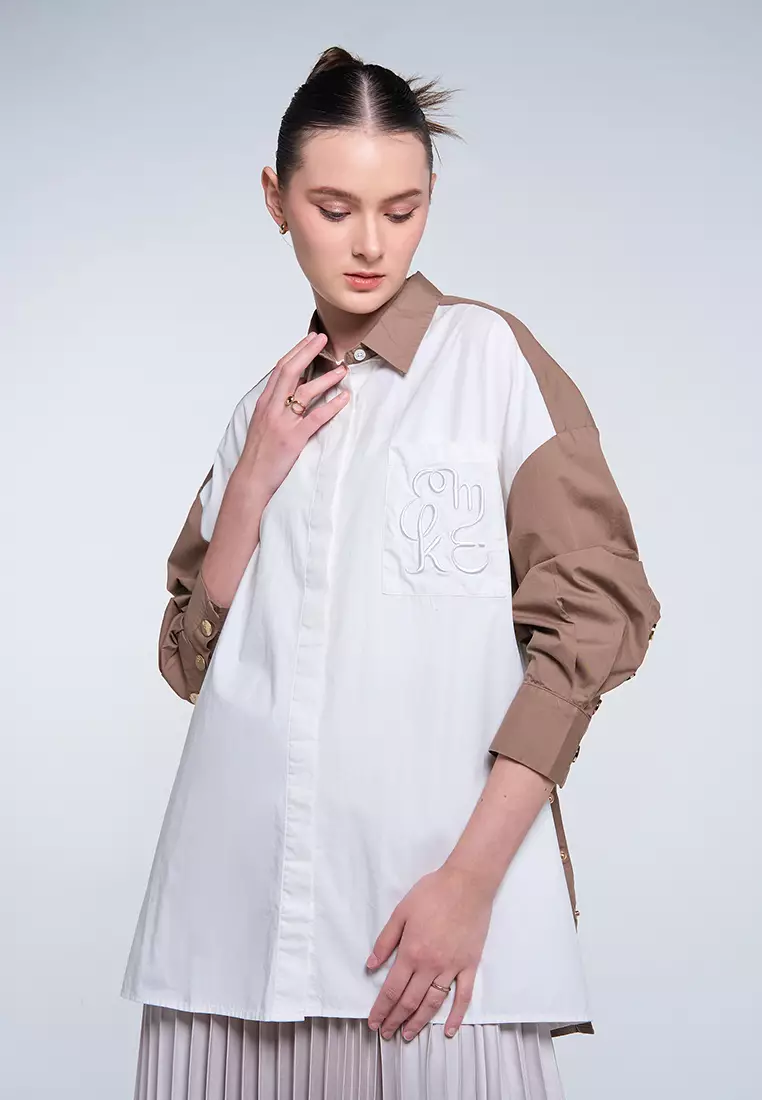 Kami Gale Top Plain Ivory Coco