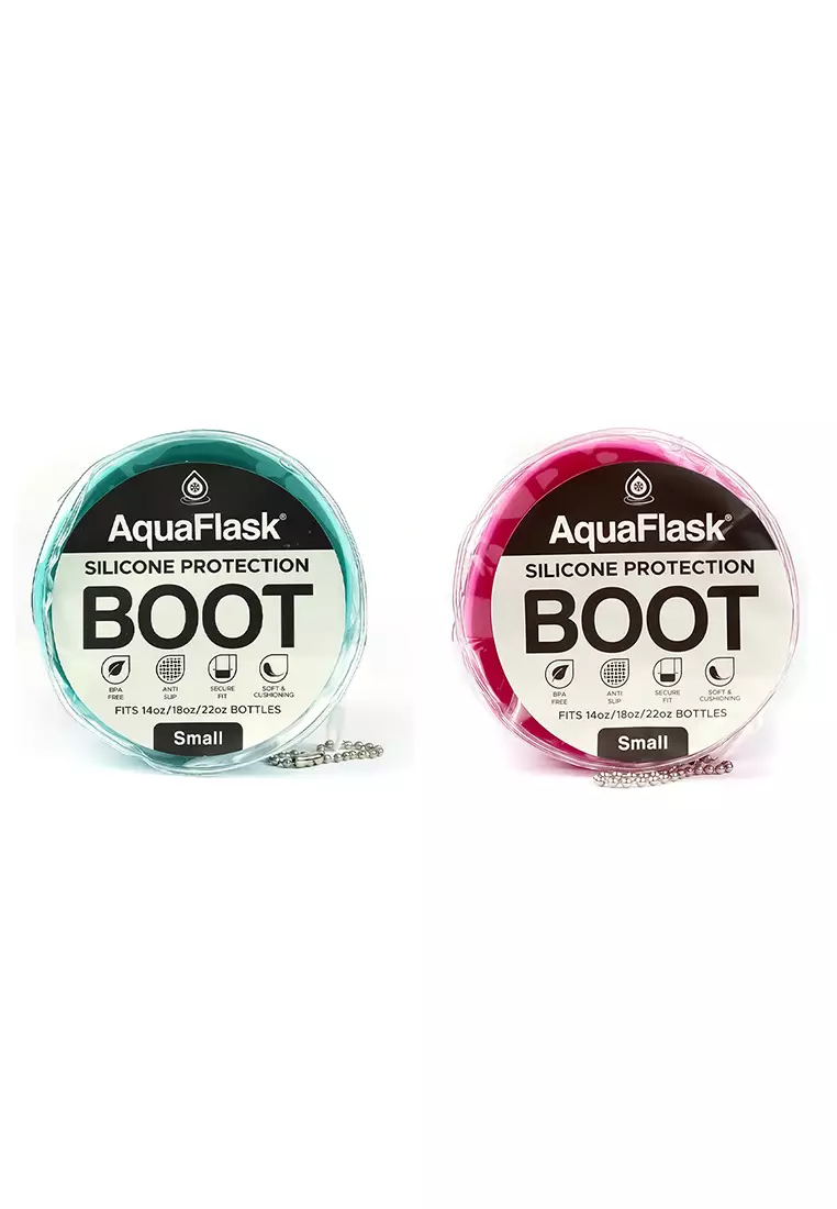 Boot It Up Silicone Protection Boot for 14oz 18oz and 22oz Turquoise Blue & Sorbet Pink