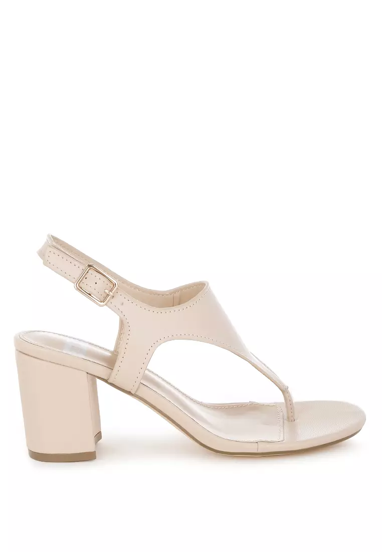 Discount on Rag & CO.  shoes - SKU: Real Leather Thong Toe Sandals In Beige