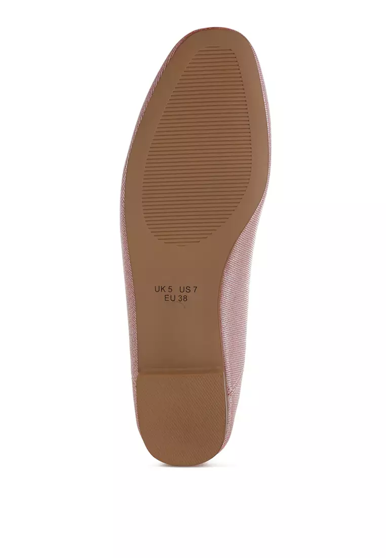 Sepatu Balet Metalik Warna Merah