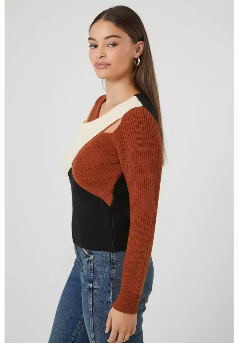 Buy FOREVER 21 Reworked Colorblock Sweater 2024 Online ZALORA