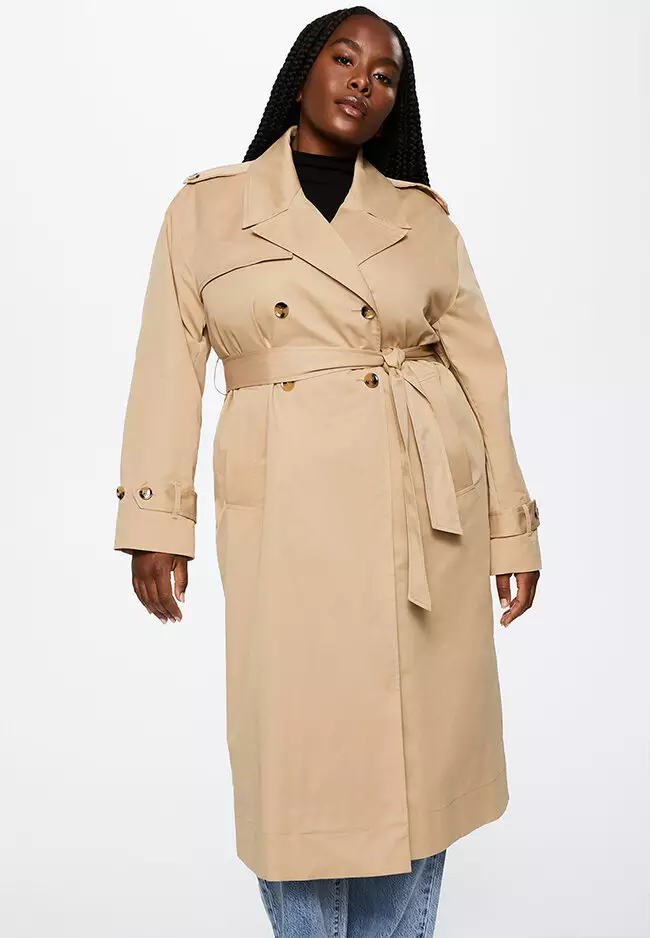 Mango cotton classic trench