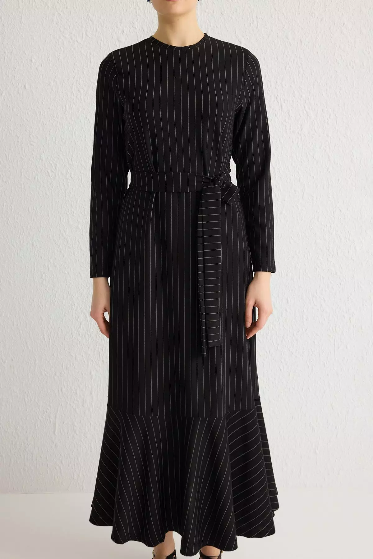 Striped with Waist Tie Dress