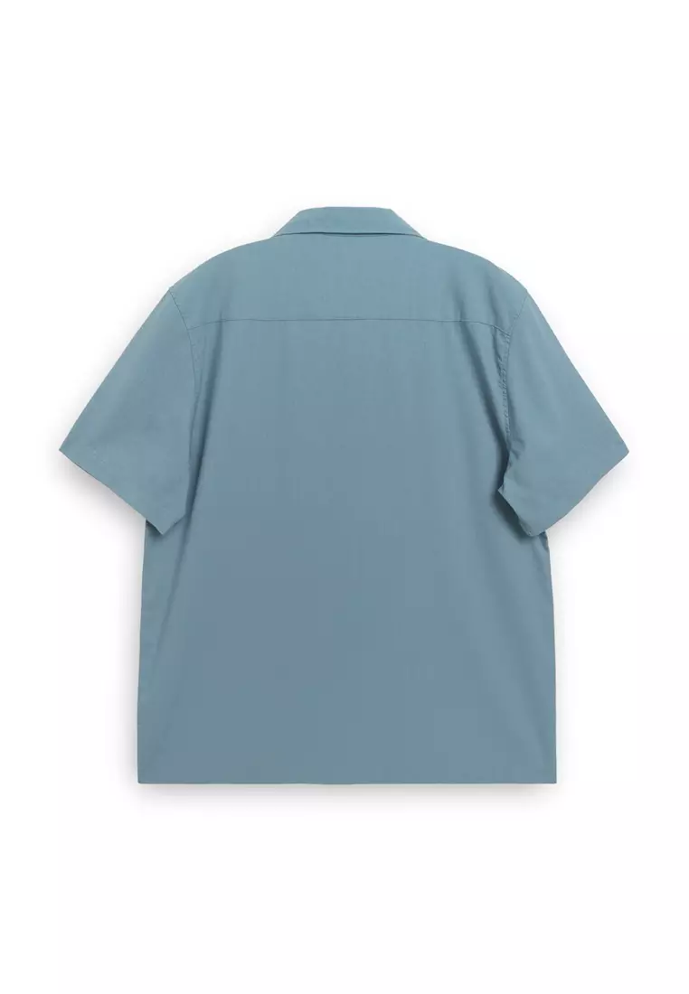 DRUM Relaxed Fit Short Sleeve Shirt- Blue