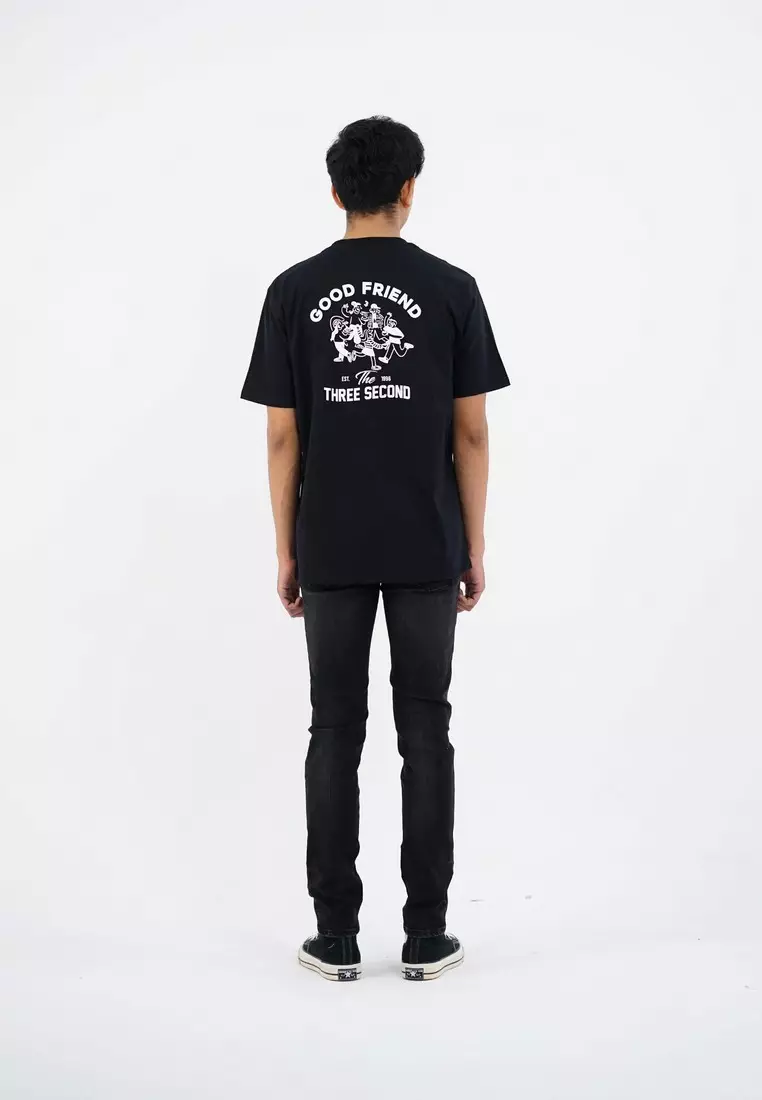 3Second Men's T-Shirt Short Sleeve Regular Fit Cotton Alfa OL-C590125