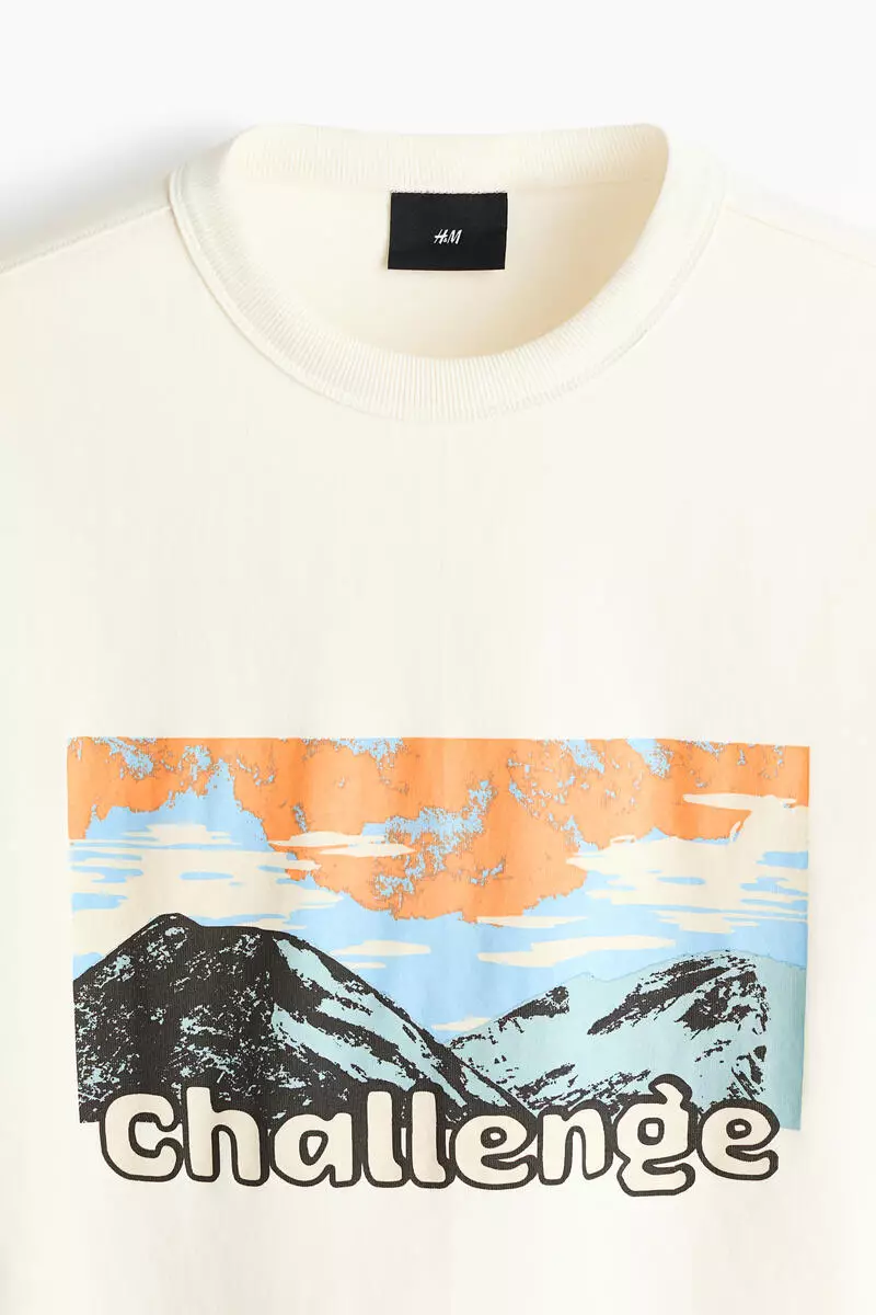 Loose Fit Printed Cotton T-shirt