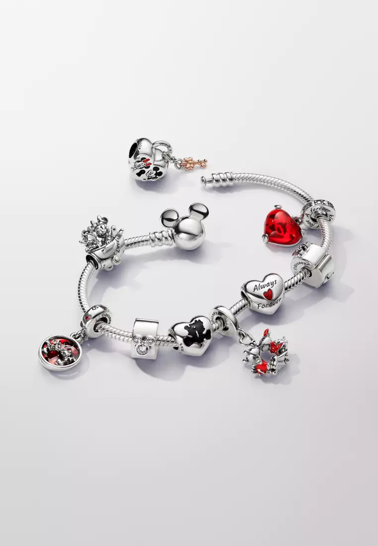 Pandora x Disney Mickey Mouse Clasp Moments Snake Chain Bracelet