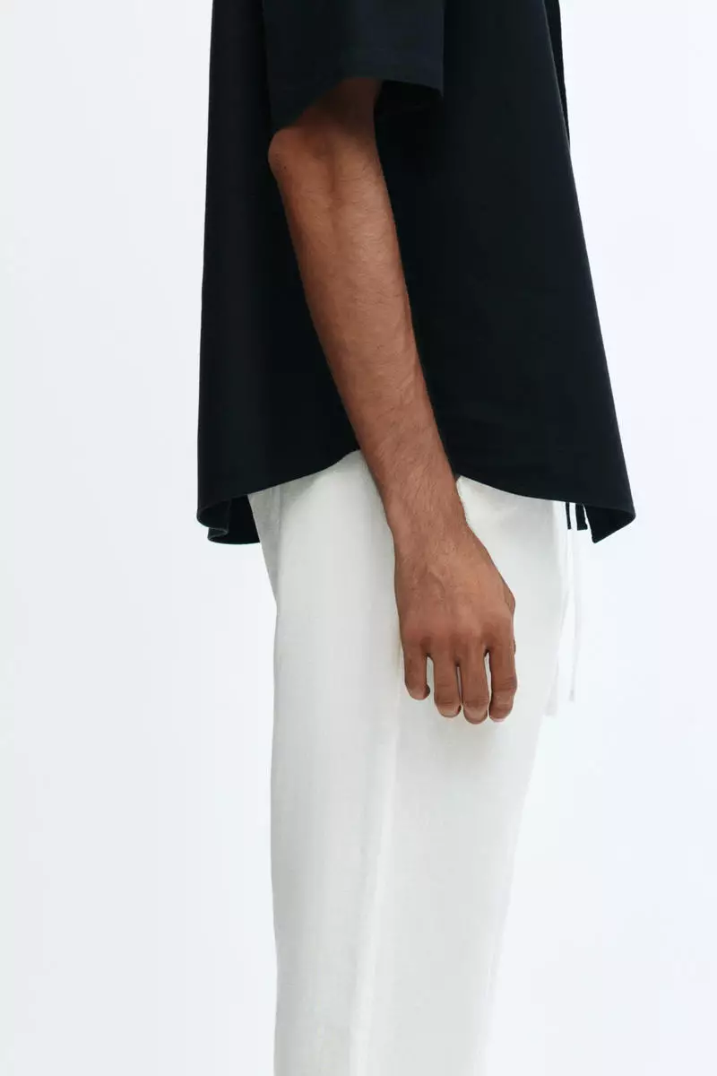 Regular Fit Linen-blend trousers