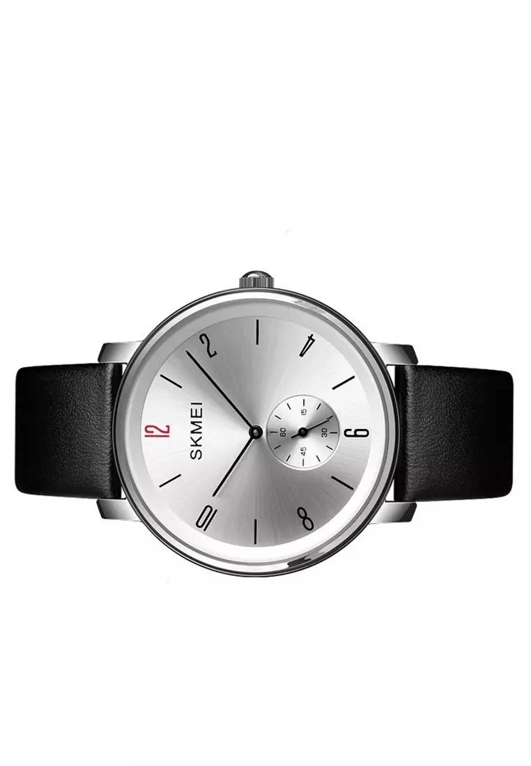 Jam Tangan Kasual Analog Pria Waterproof 30m Strap Tali Material PU Leather AN12 ORIGINAL